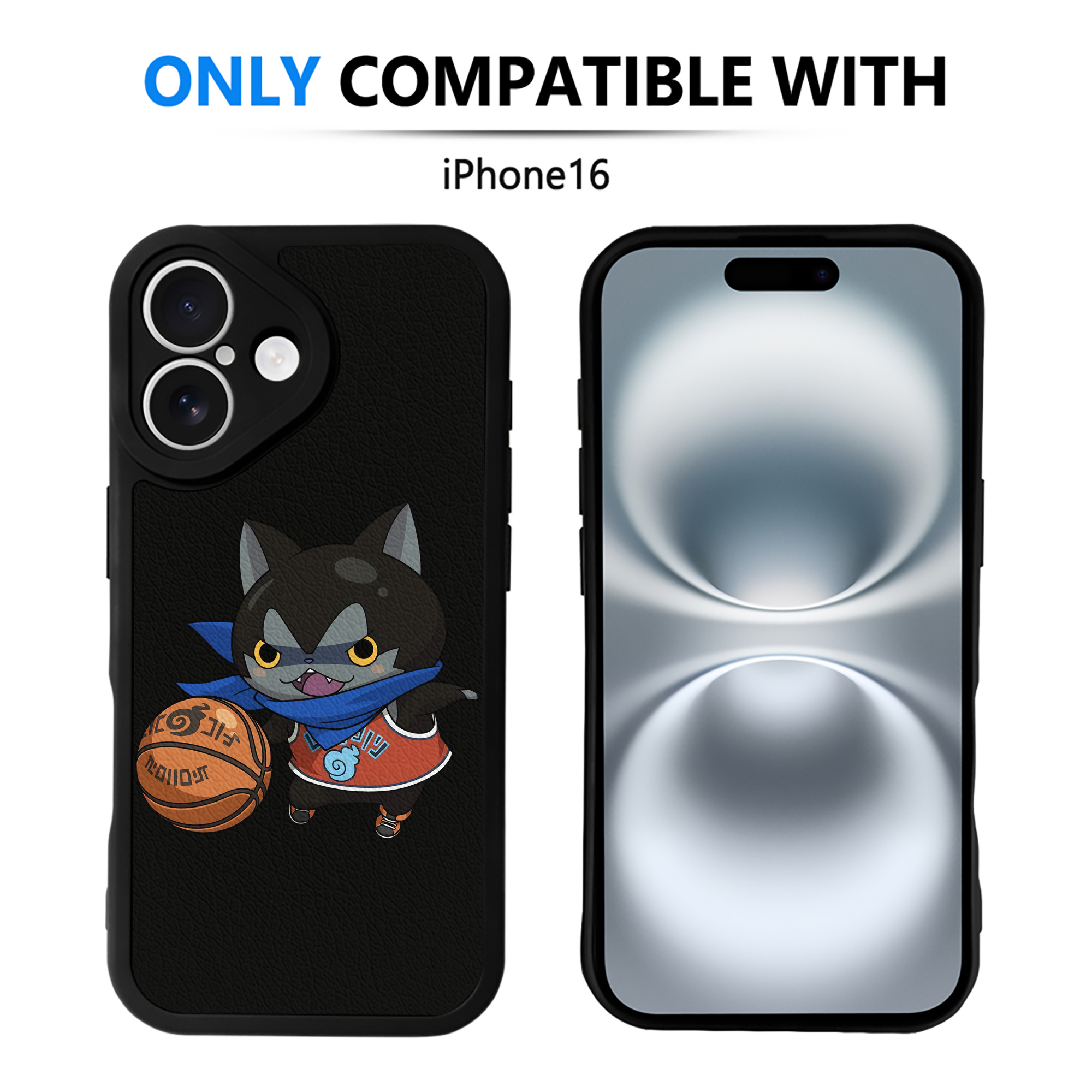 （画像用） 妖怪ウォッチ Yo-kai Watch 【iPhone 16シリーズ対応】シリコンスマホケース（レザー調） 材質：シリコン